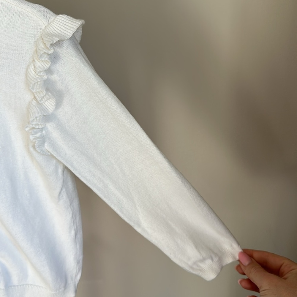 H&M Button Up Ruffle Cardigan 2T - Picture 7 of 13